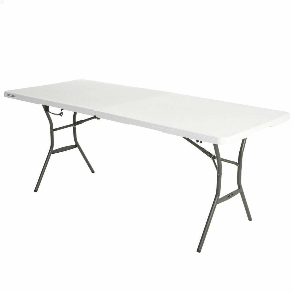 Stůl skládací Lifetime bílý obdélníkový ocel plast 185 x 76 x 74 cm