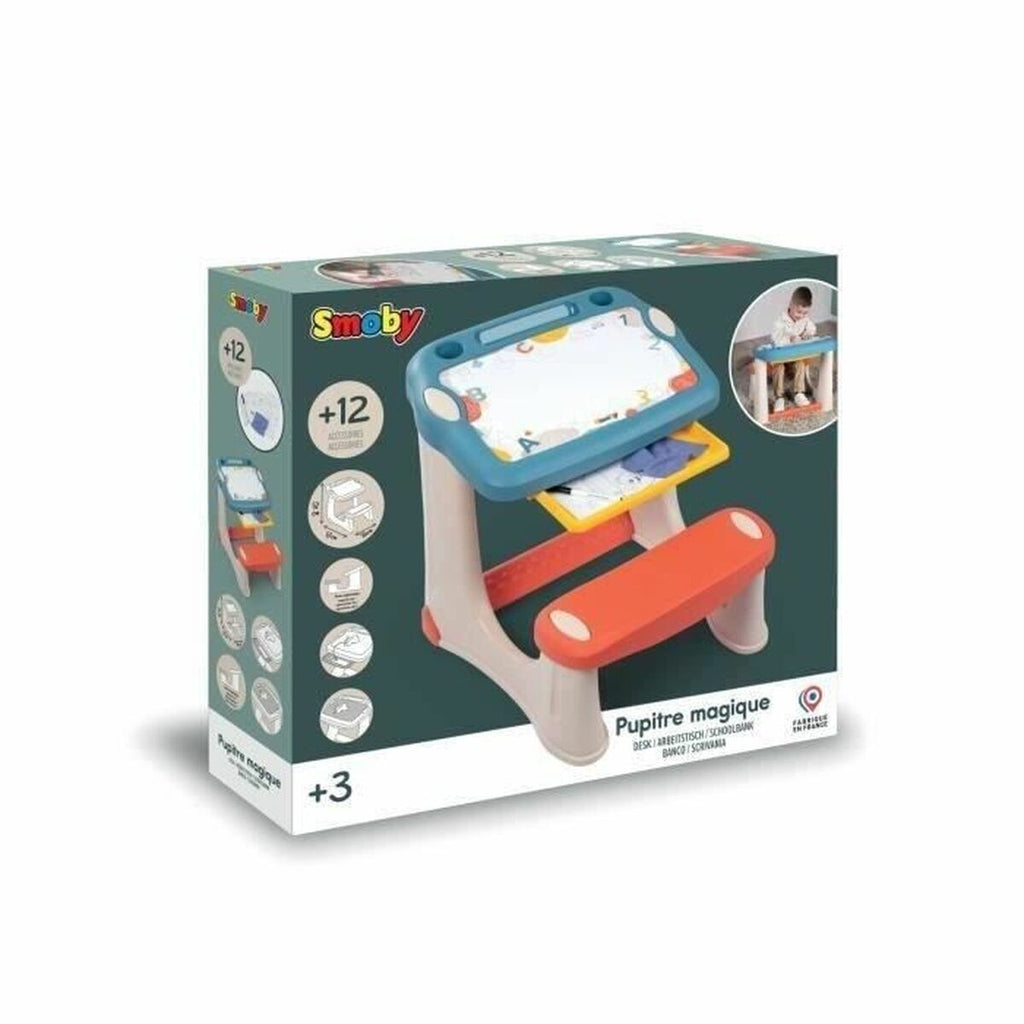 Dětský stolek Smoby Magic Desk modrý – obrázek 2
