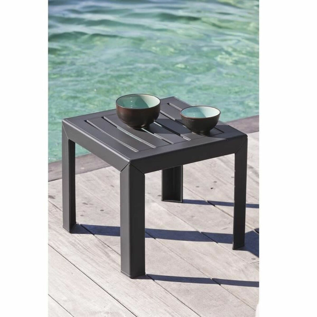 Odkládací stolek Grosfillex antracit pryskyřice plast 40 x 40 x 35 cm – obrázek 3