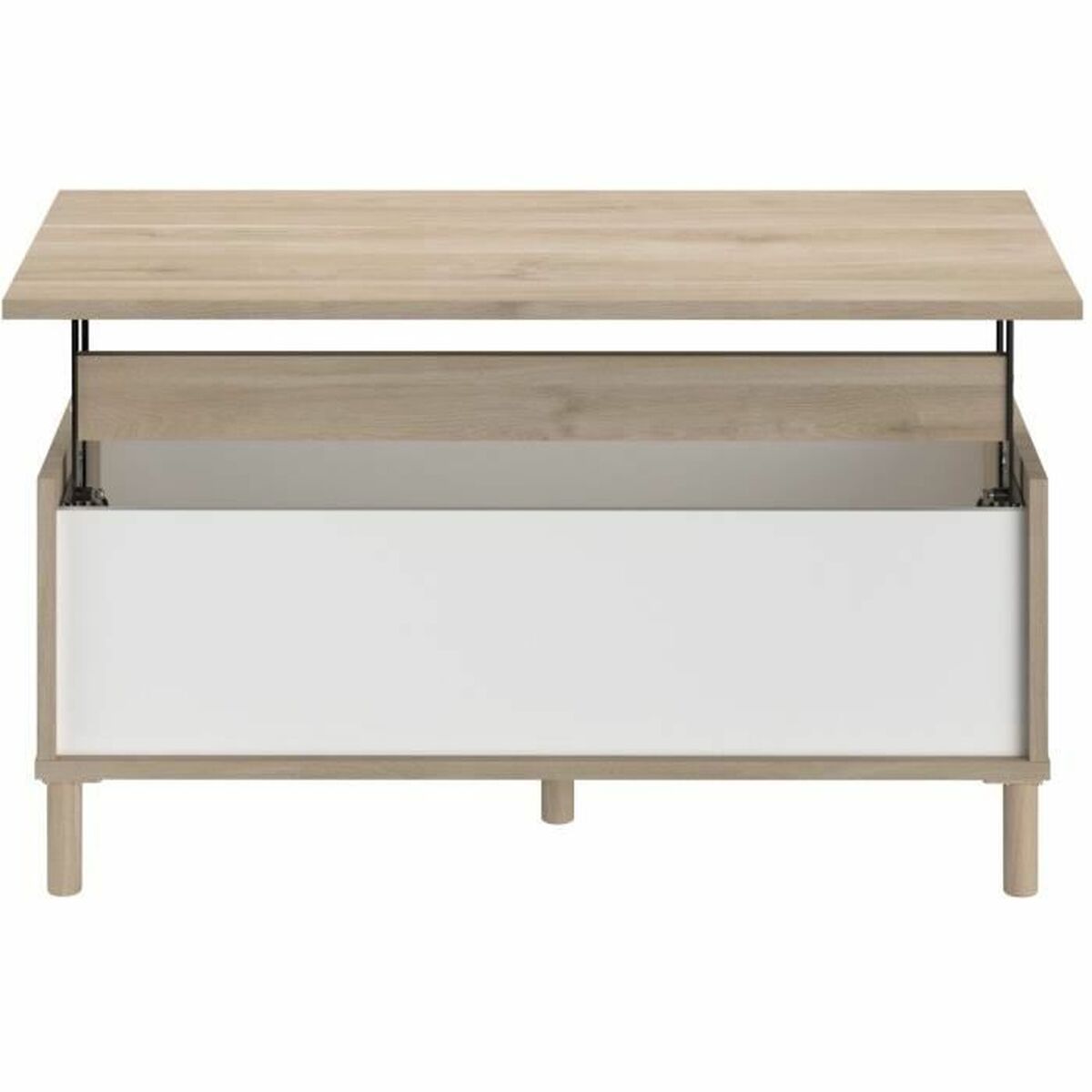 Výškově nastavitelná stolní dekorace Parisot bílá 100 x 50 x 43,6 cm – obrázek 4