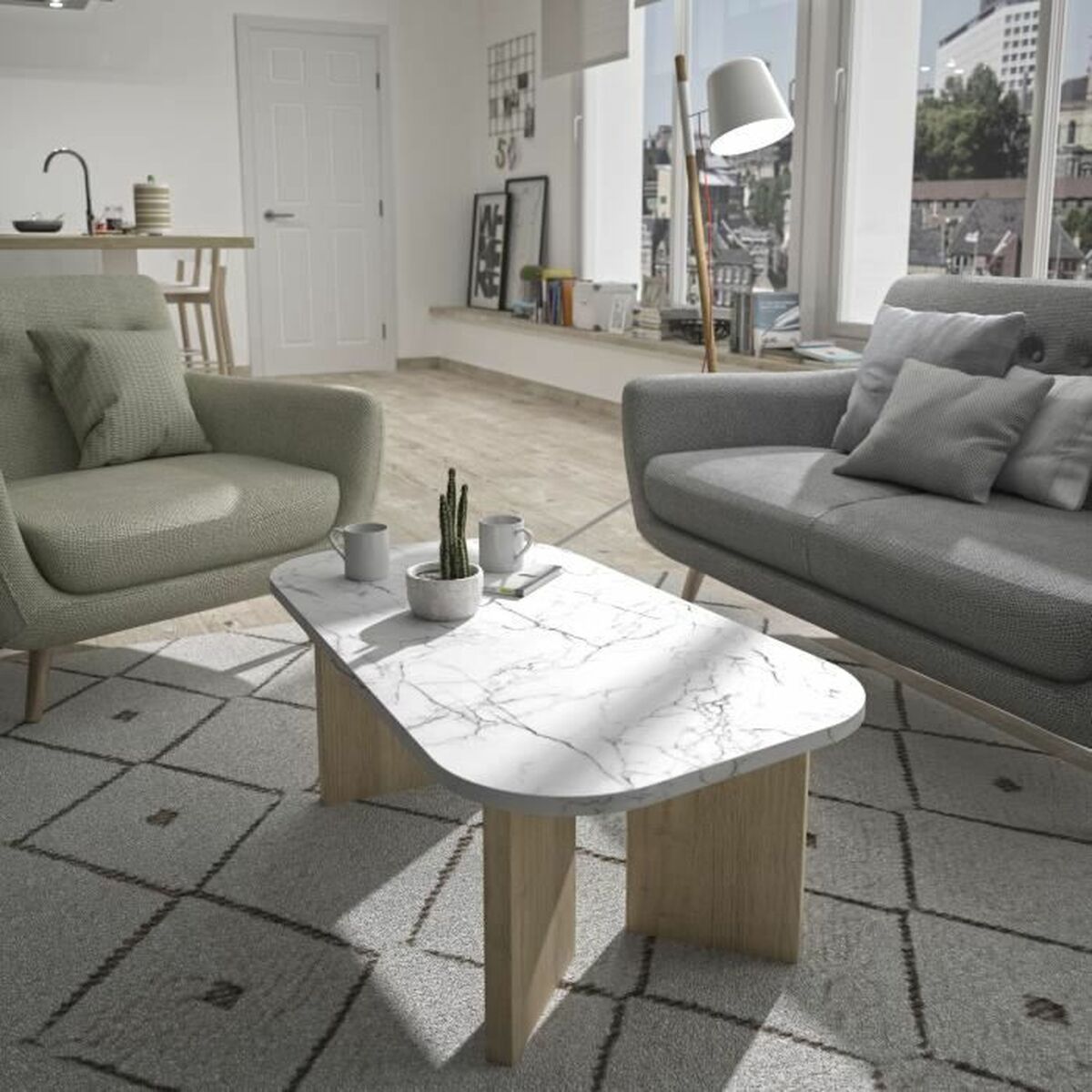 Stolní dekorace bílá 105 x 58 x 39 cm – obrázek 2