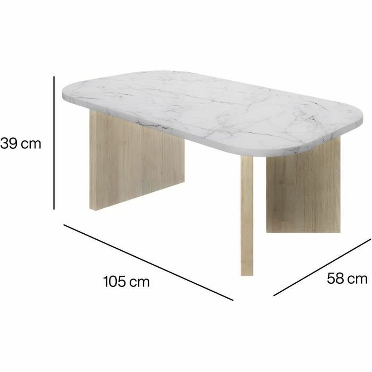 Stolní dekorace bílá 105 x 58 x 39 cm – obrázek 4