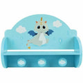 Nástěnný věšák Fun House modrý MDF dřevo (33 x 46 x 15 cm)