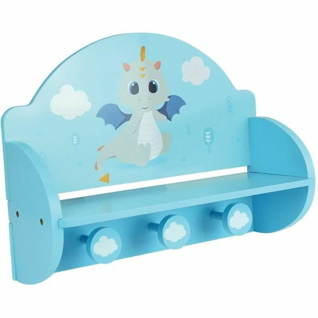 Nástěnný věšák Fun House modrý MDF dřevo (33 x 46 x 15 cm) – obrázek 2