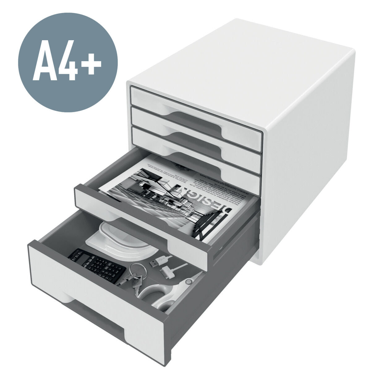 Zásuvkový box Leitz WOW CUBE černý – obrázek 3