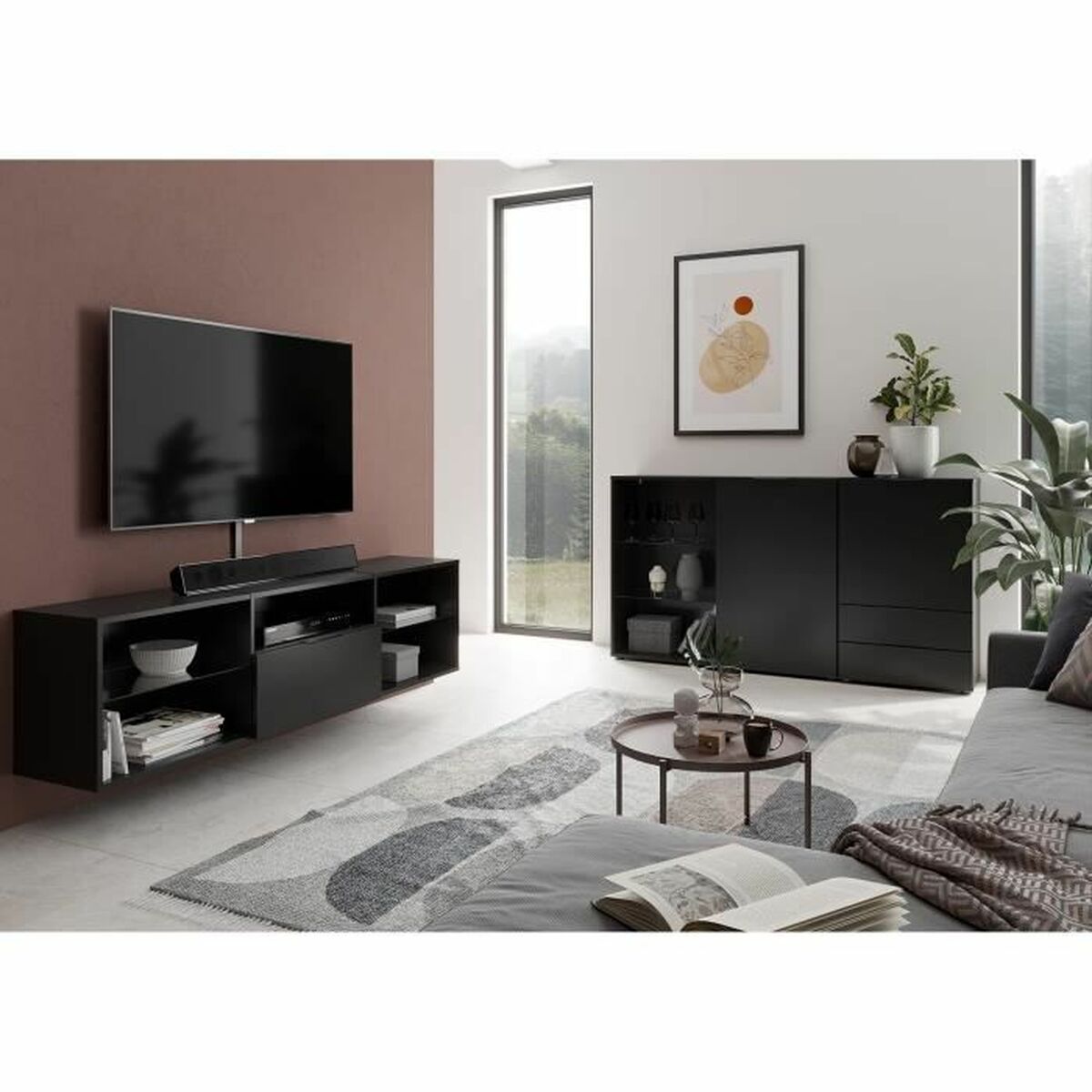 TV nábytek černý – obrázek 3
