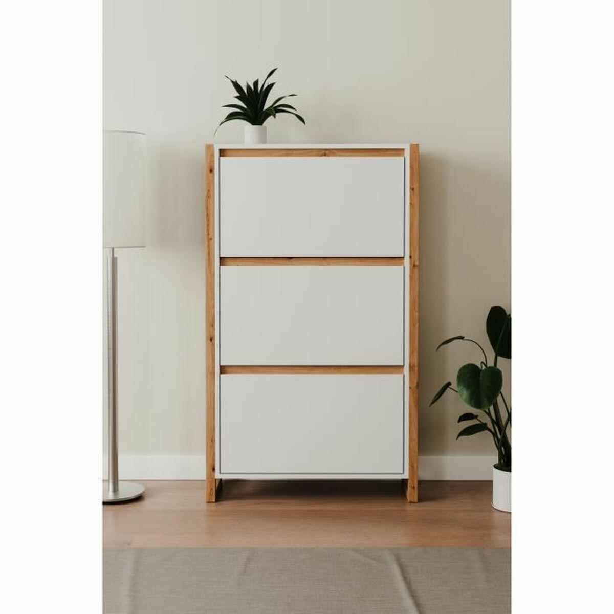 Botník bílý podlahový 70 x 25 x 125 cm – obrázek 2