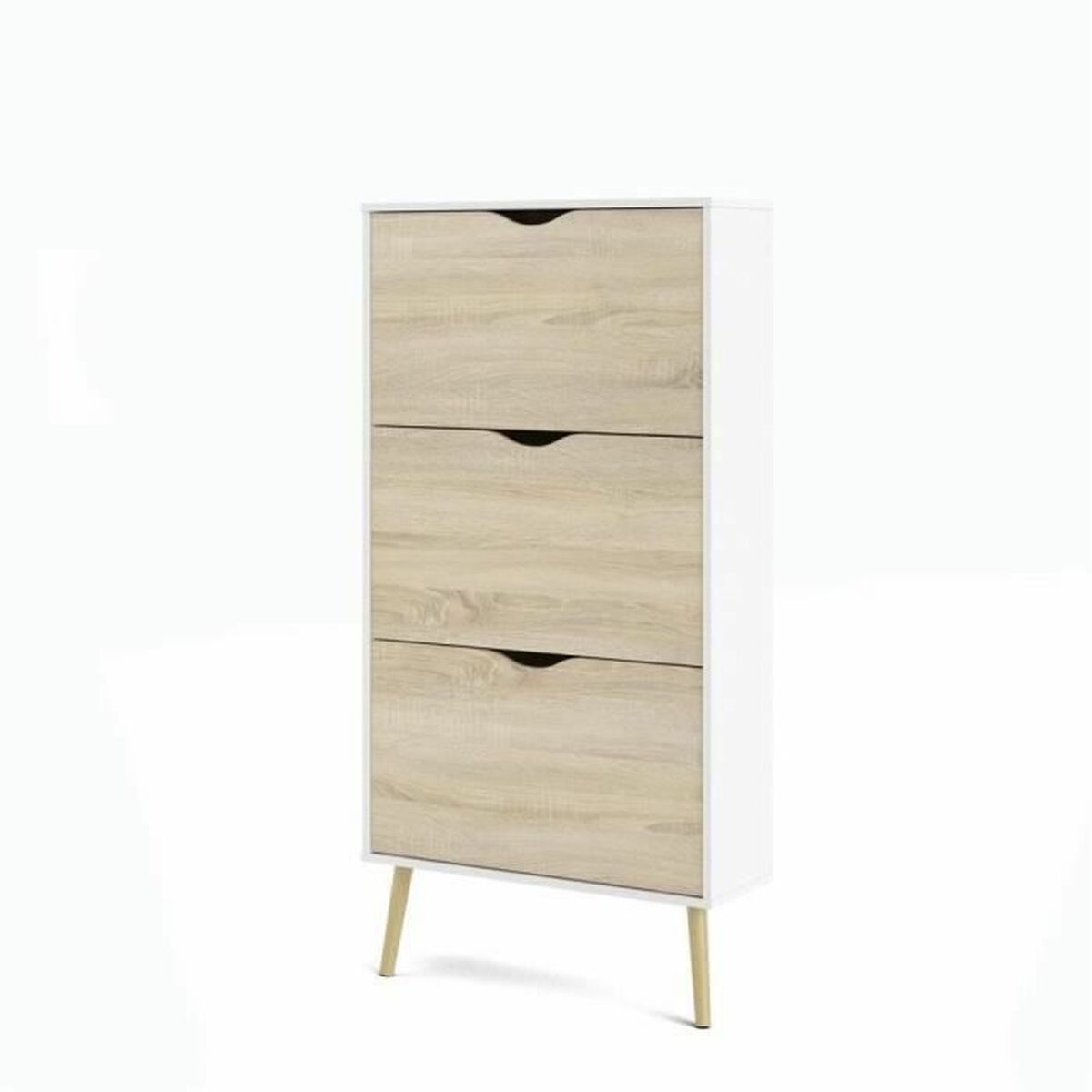 Botník bílý dřevěný EG 70,2 x 23,9 x 138,9 cm