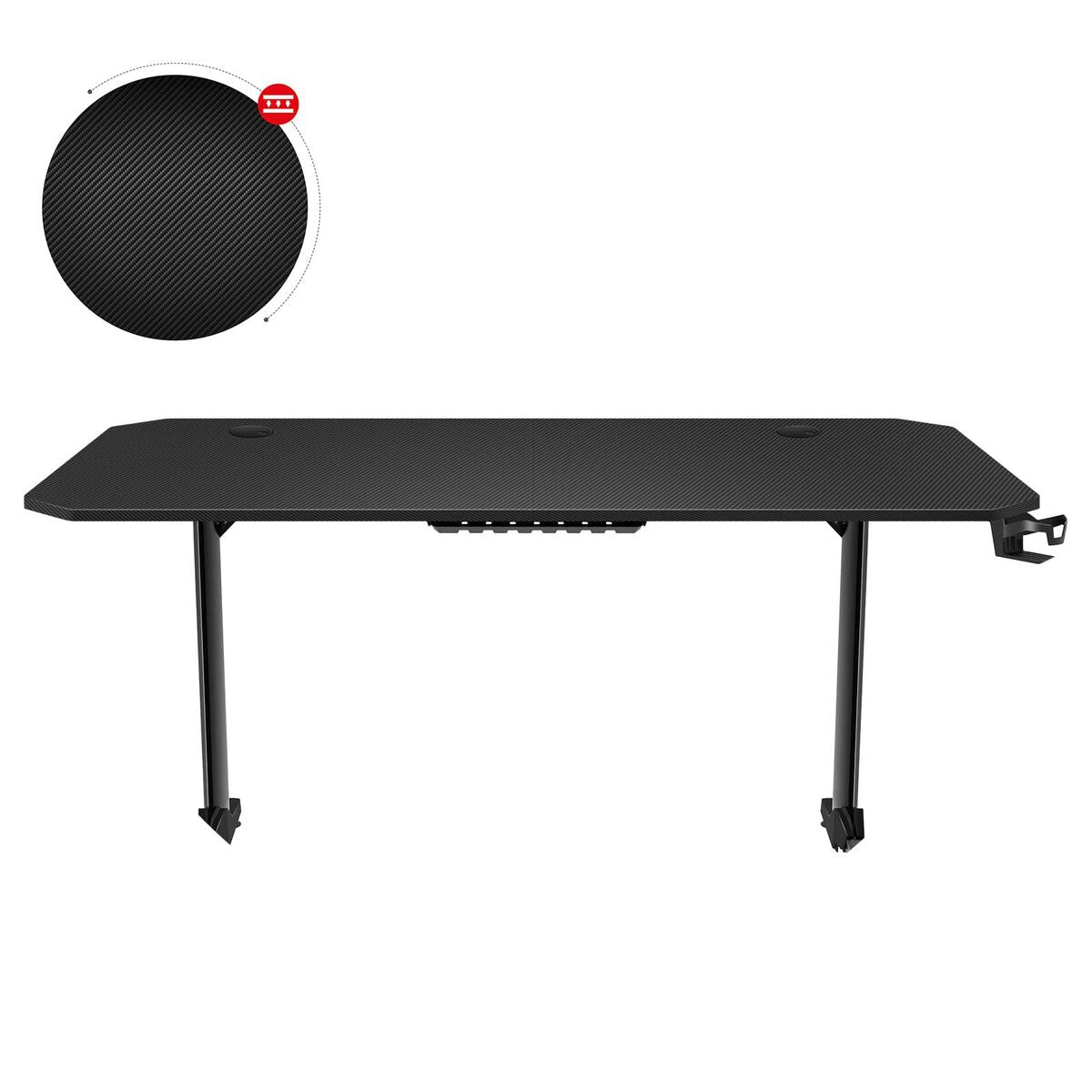 Herní stůl Huzaro HZ-Hero 4.7 černý dřevo MDF 160 x 75 cm – obrázek 4