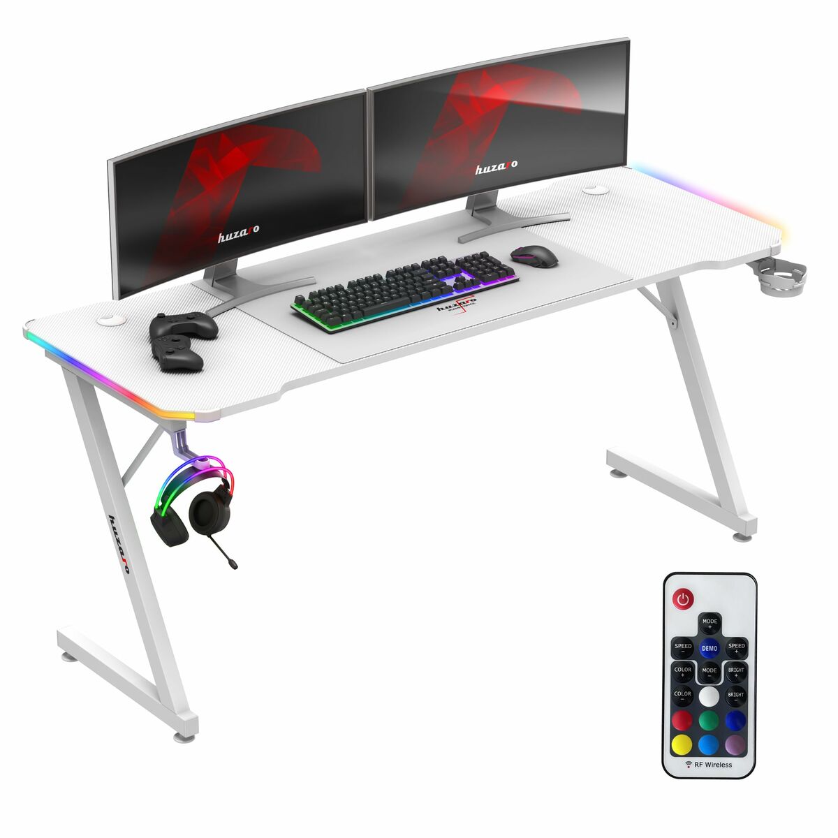 Herní stůl Huzaro HZ-Hero 4.8 RGB bílá Bílý