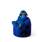 Puf GO GIFT modrý Oxford minecraft – obrázek 3