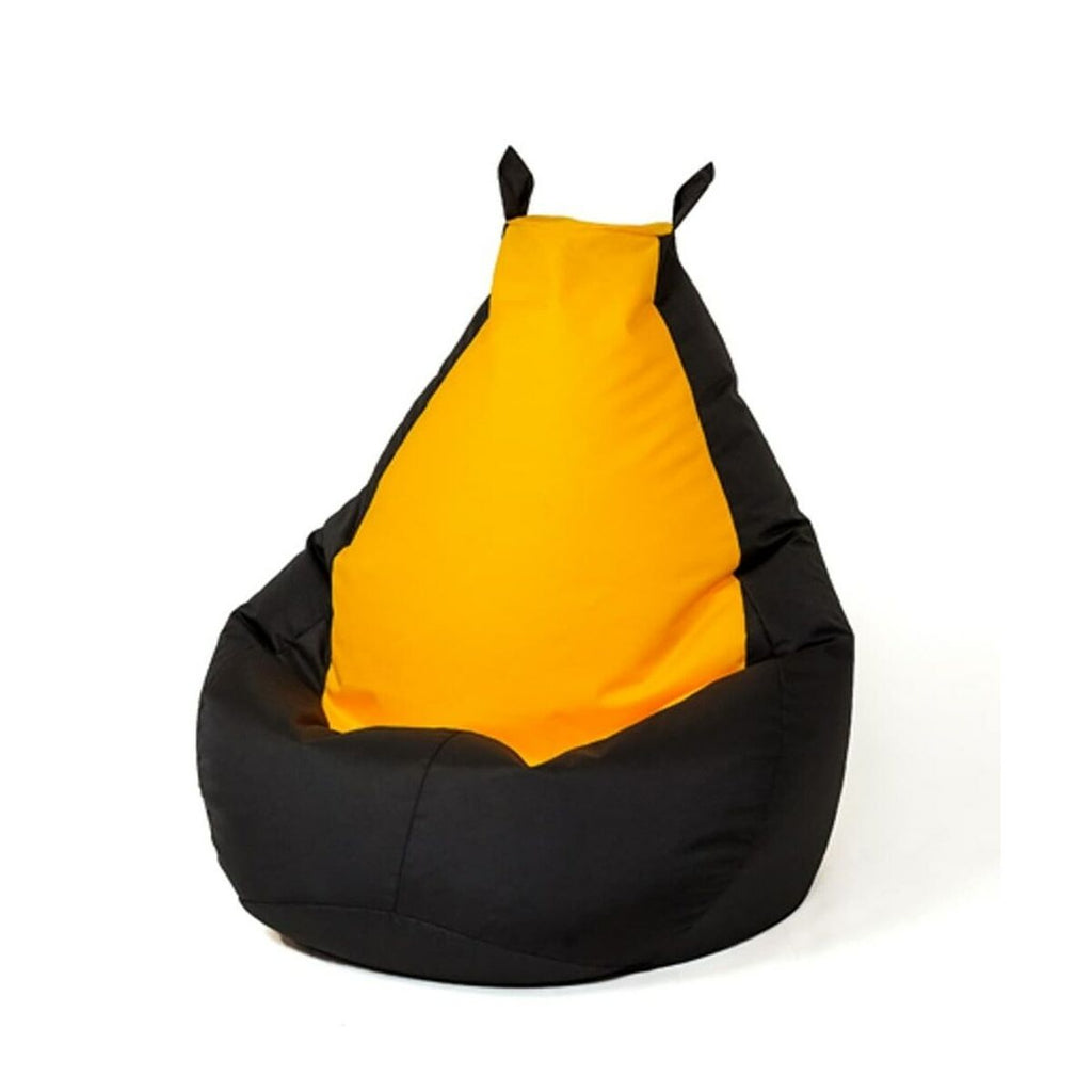 Sedací vak GO GIFT žluto-černý Oxford 105 x 80 cm