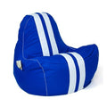Puf GO GIFT modrý bílý Oxford ripstop tkanina 140 x 100 x 100 cm 140 x 100 cm