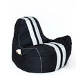 Puf GO GIFT bílá černá oxfordská tkanina Ripstop 140 x 100 x 100 cm 140 x 100 cm