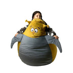 Pouf GO GIFT zlatý šedý samet 130 x 90 cm – obrázek 5