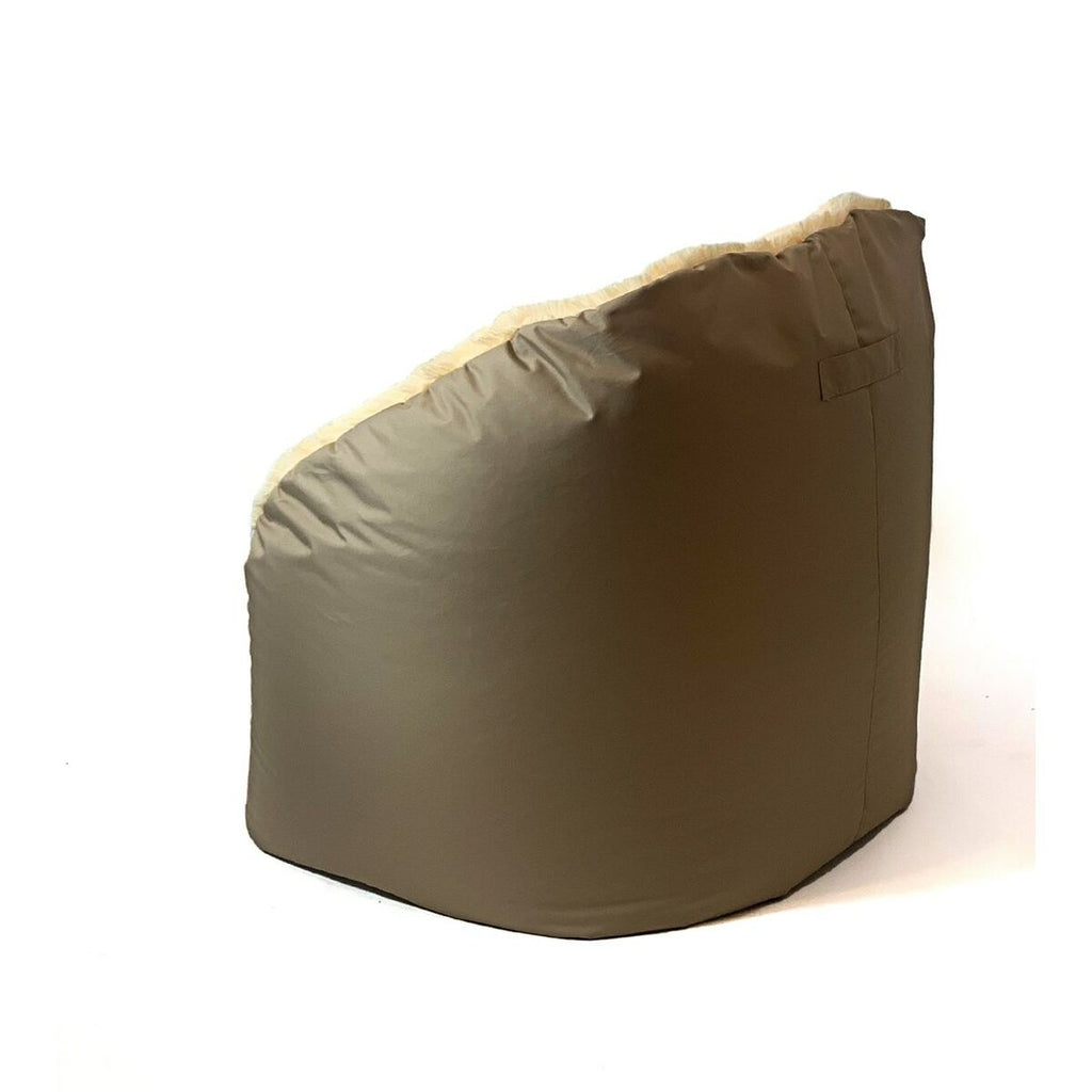 Puf GO GIFT Krém Oxford ripstop tkanina 65x115x65 cm Krém – obrázek 2