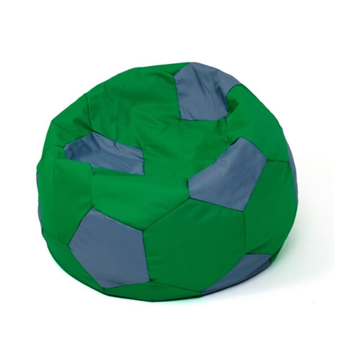 Puf GO GIFT zelený šedý Oxford fotbal 50x60x60 cm Oxford