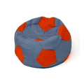 Puf GO GIFT červeno-šedý Oxford fotbal 50x60x60 cm