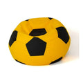 Sedací vak GO GIFT žluto-černý Oxford fotbal 80x60x60 cm Oxford