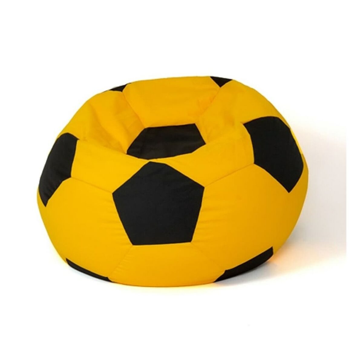 Sedací vak GO GIFT žluto-černý Oxford fotbal 80x60x60 cm Oxford