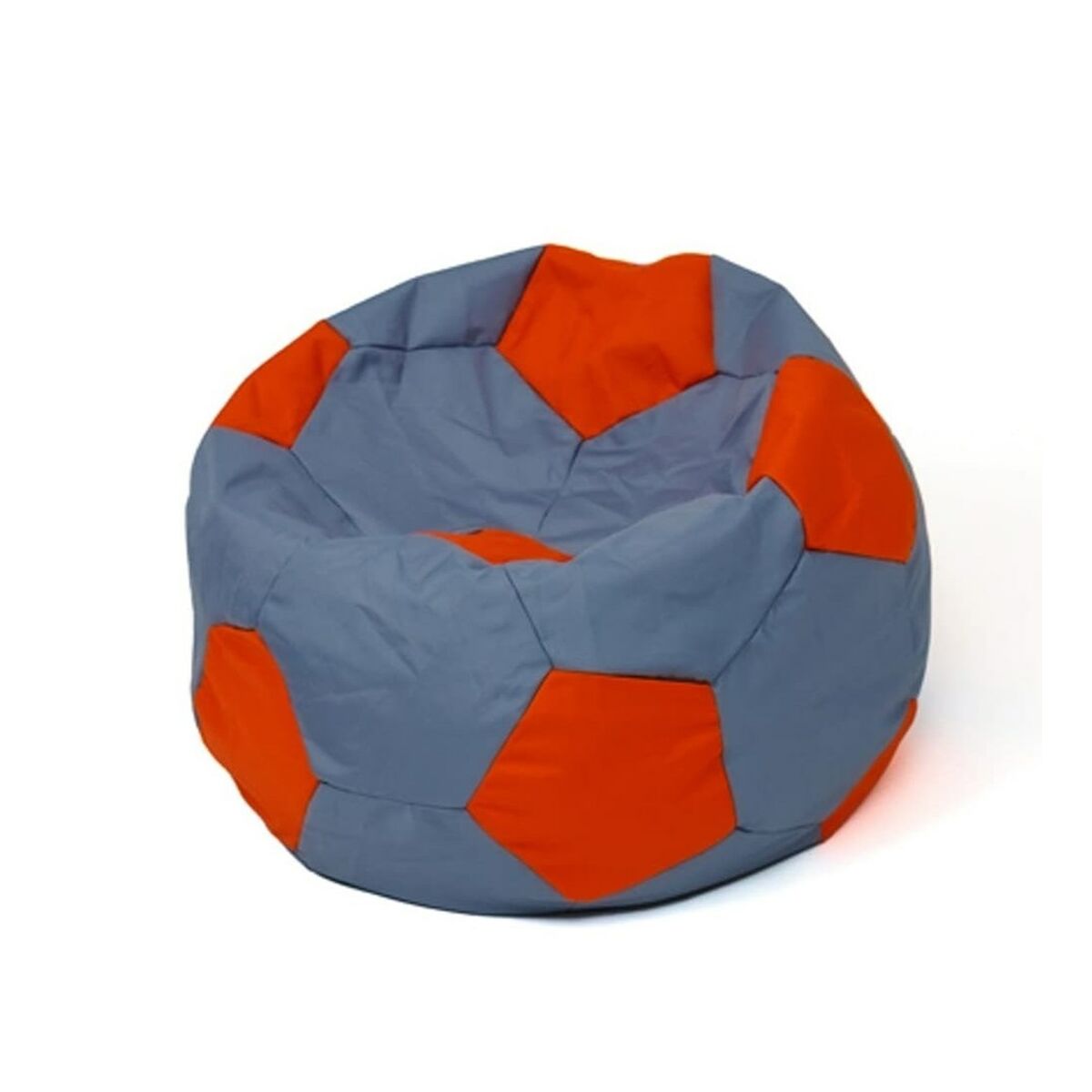 Puf GO GIFT červeno-šedá Oxford fotbal 65x115x65 cm