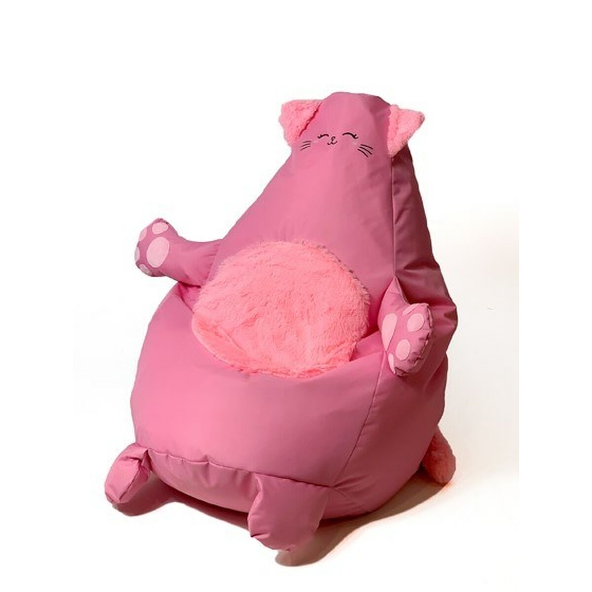 Puf GO GIFT růžová Oxford Kočka 105 x 80 cm