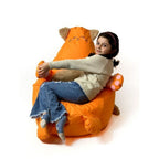 Puf GO GIFT oranžový Oxford Kočka 105 x 80 cm – obrázek 3