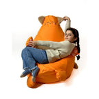 Puf GO GIFT oranžový Oxford Kočka 105 x 80 cm – obrázek 4