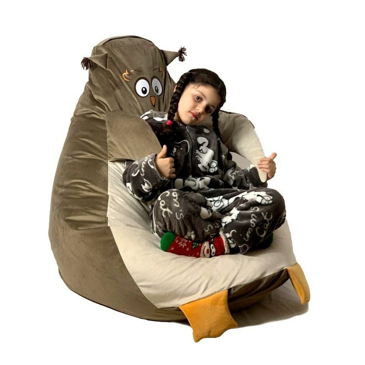 Puf GO GIFT béžový bronz Oxford 105 x 80 cm – obrázek 3