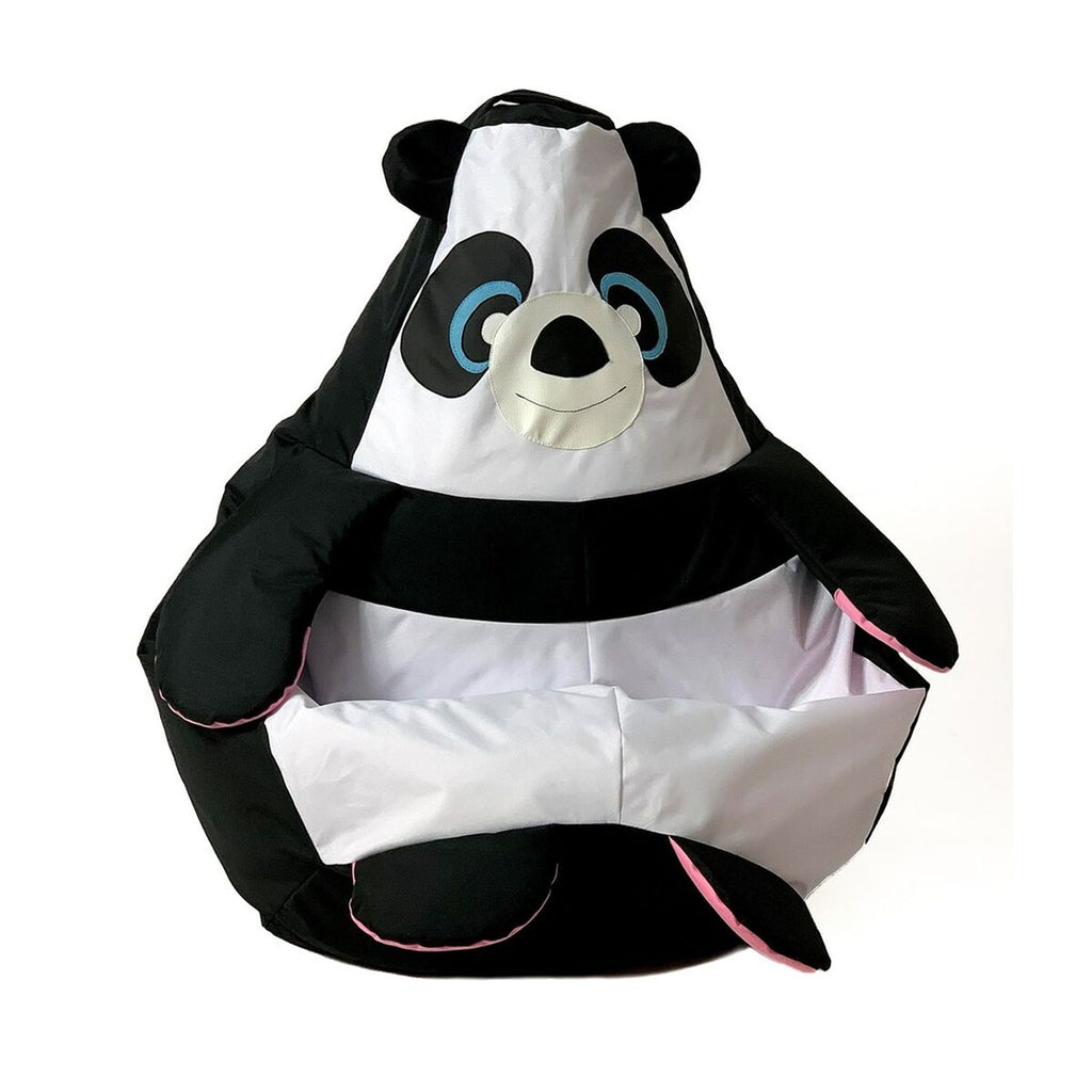Puf GO GIFT bílý černý Oxford 105 x 80 cm – obrázek 6