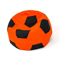 Sedací vak GO GIFT černý oranžový Oxford fotbal 80x60x60 cm Oxford