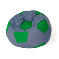 Puf GO GIFT zelený šedý Oxford fotbal 50x60x60 cm Oxford