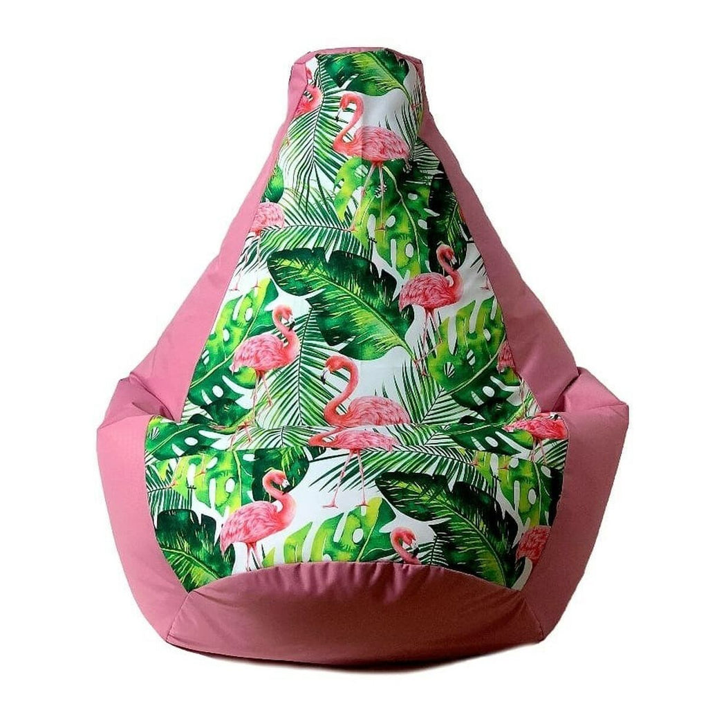 Puf GO GIFT růžový 140 x 100 cm Hruška 80x80x60 cm růžová