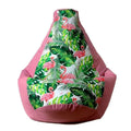 Puf GO GIFT růžový 140 x 100 cm Hruška 80x80x60 cm růžová