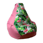 Puf GO GIFT růžový 140 x 100 cm Hruška 80x80x60 cm růžová – obrázek 2