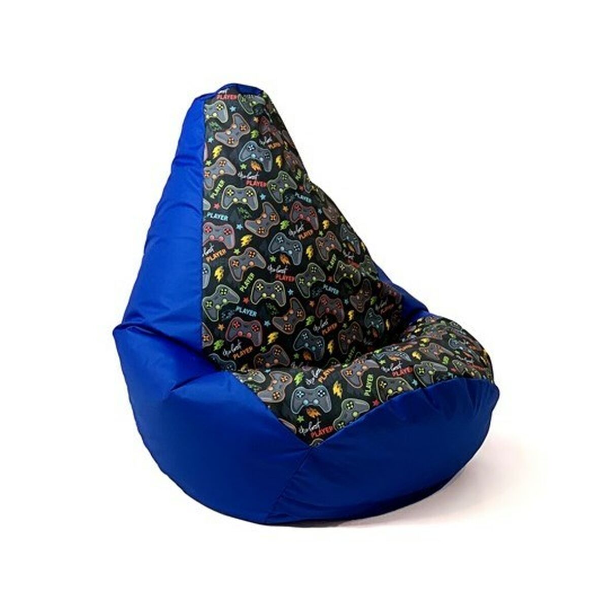 Puf GO GIFT modrá Oxfordská látka ripstop 130 x 90 cm 80x60x60 cm modrá