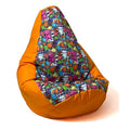 Puf GO GIFT oranžový Oxford tkanina ripstop 140 x 100 cm