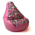 Puf GO GIFT růžová 130 x 90 cm hruška 80x60x60 cm růžová