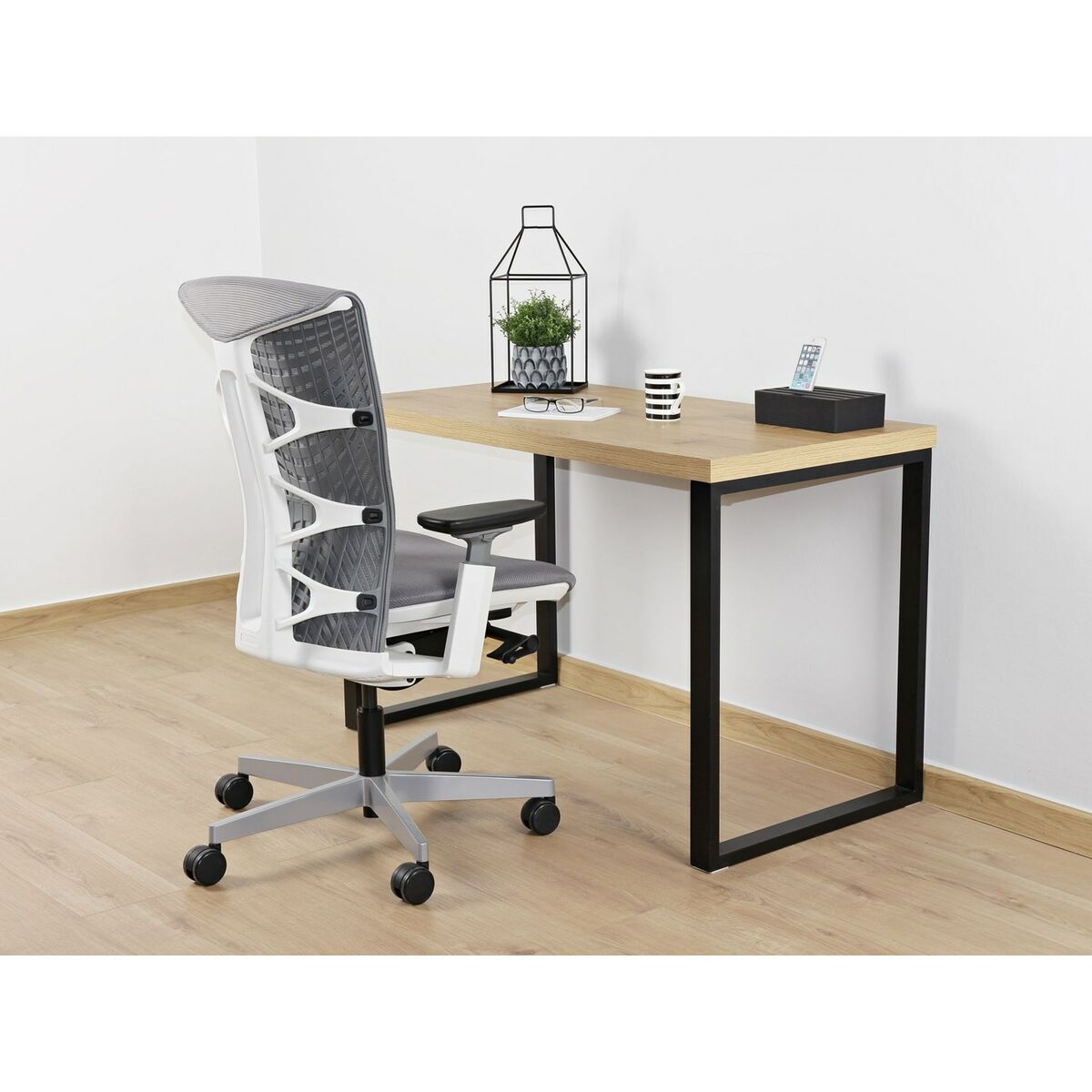 Psací stůl Unique TEO CTB-002 hnědý černý 120 x 75,5 x 60 cm – obrázek 2