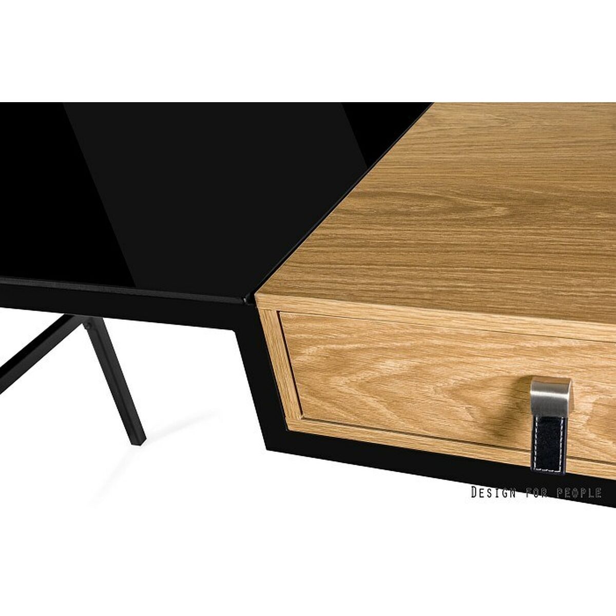 Psací stůl Unique LESTE JSBG-142-1 černý ocelový 120 x 76 x 60 cm – obrázek 2