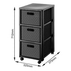 Regál Rotho Country antracit polypropylen plast 37,6x67,5x32,7 cm – obrázek 2