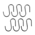 Háčky na zavěšení Metaltex Lonardo Chromovaný kov 6,5 cm 6 kusů