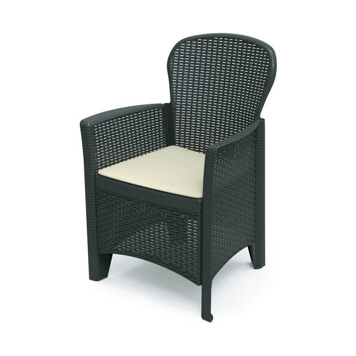 Zahradní židle IPAE Progarden Folia antracit polypropylen (60 x 58 x 89 cm)