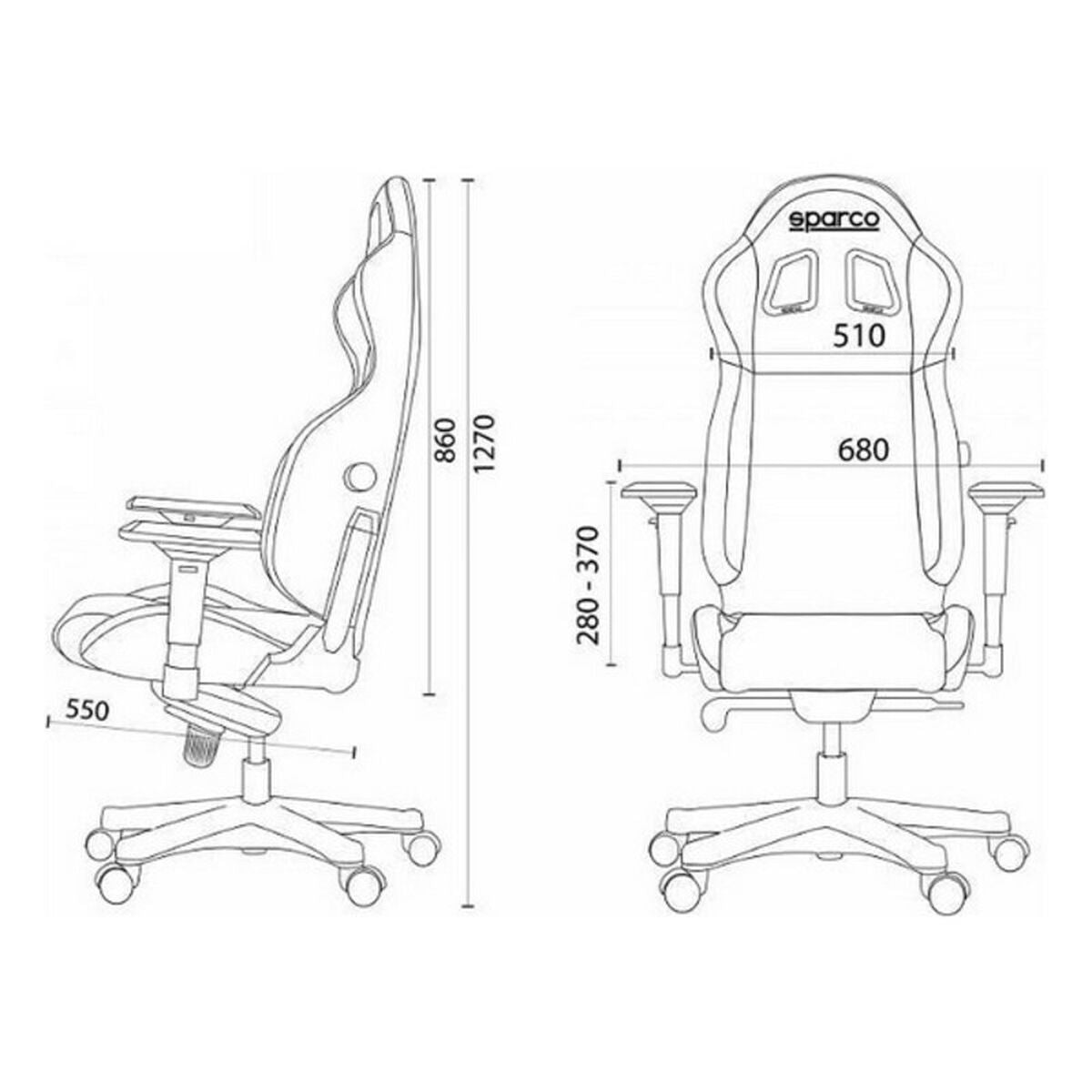 Herní židle Sparco S00998NRRS černá červená/černá – obrázek 2