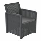 Stůl se 2 křesly Shaf Antracit 57 X 57 X 42 CM (3 kusy) – obrázek 3