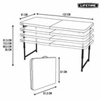 Příruční skládací stolek, nastavitelný Colorbaby 122 x 61 x 56 cm – obrázek 4