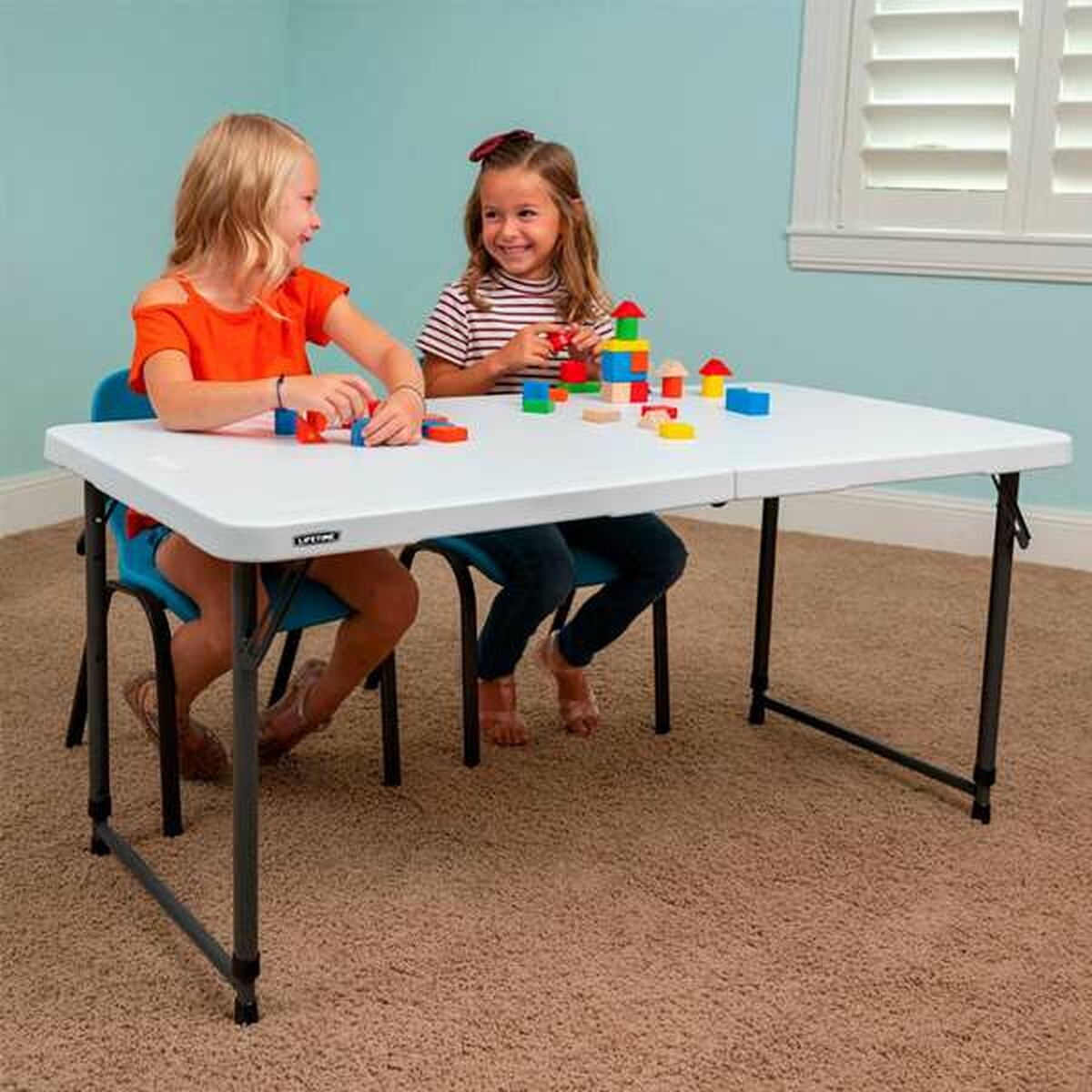 Příruční skládací stolek, nastavitelný Colorbaby 122 x 61 x 56 cm – obrázek 6