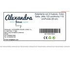 Knihovna Alexandra House Living EG dřevo MDP 110 x 122 x 29 cm 4 police – obrázek 5