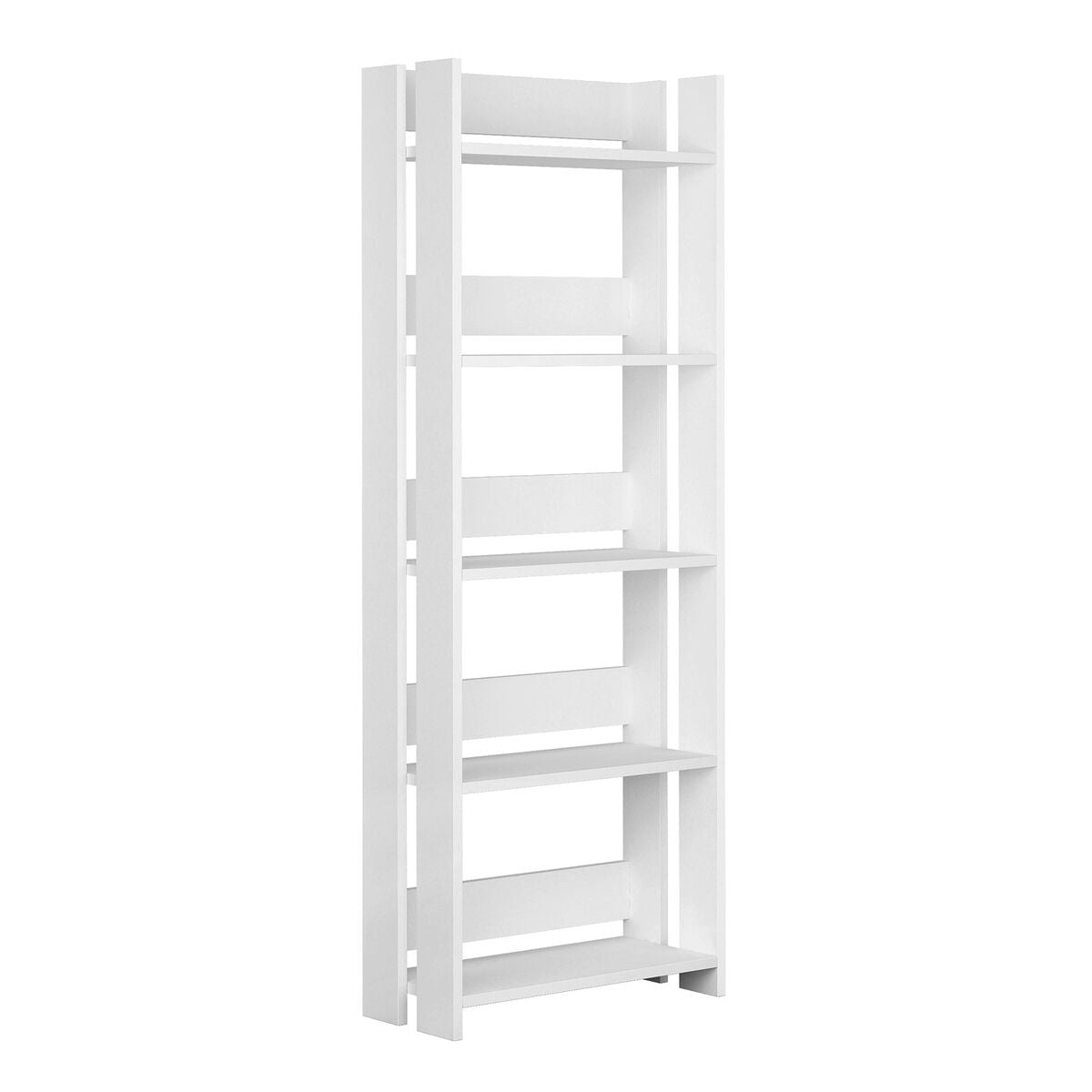 Knihovna Alexandra House Living bílá dřevo MDP 57 x 155 x 25 cm 5 polic