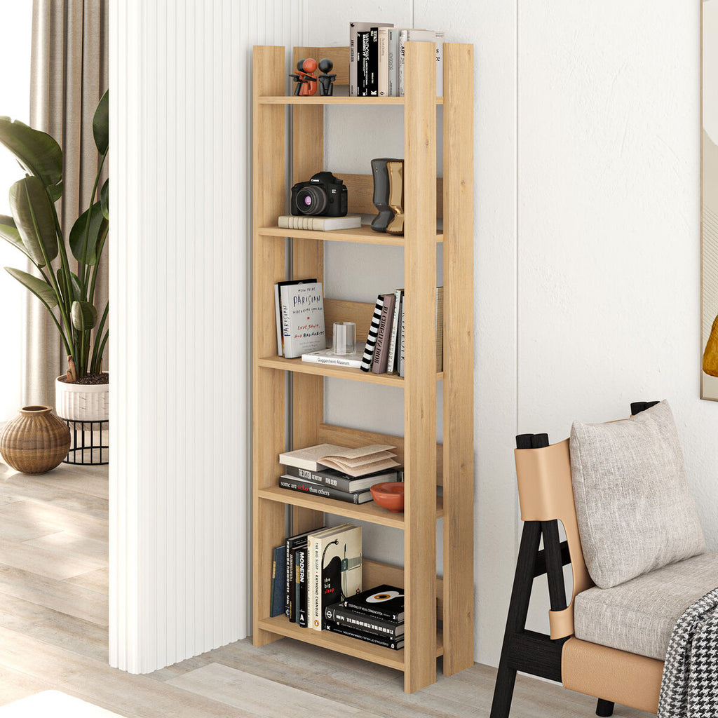 Knihovna Alexandra House Living Eg Dřevo MDP 57 x 155 x 25 cm 5 polic – obrázek 2